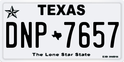 TX license plate DNP7657