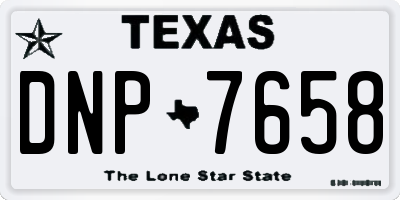 TX license plate DNP7658