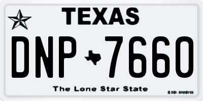 TX license plate DNP7660