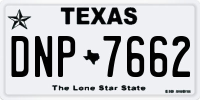 TX license plate DNP7662