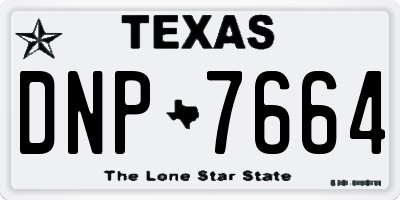 TX license plate DNP7664