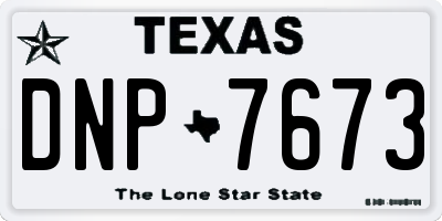 TX license plate DNP7673