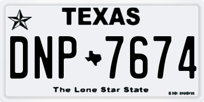 TX license plate DNP7674