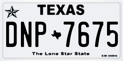 TX license plate DNP7675