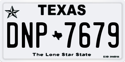 TX license plate DNP7679