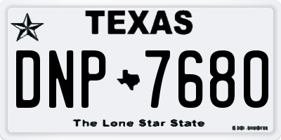 TX license plate DNP7680