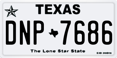 TX license plate DNP7686