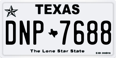 TX license plate DNP7688