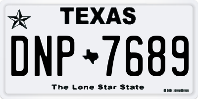 TX license plate DNP7689