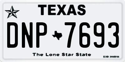 TX license plate DNP7693