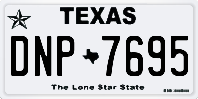 TX license plate DNP7695