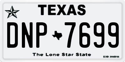 TX license plate DNP7699