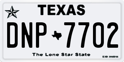 TX license plate DNP7702