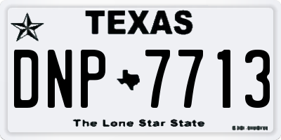 TX license plate DNP7713