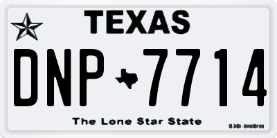 TX license plate DNP7714