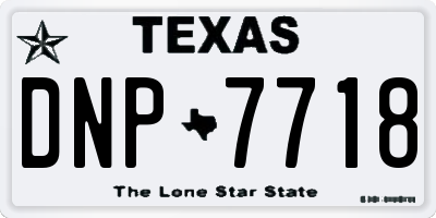 TX license plate DNP7718