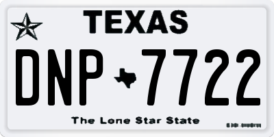 TX license plate DNP7722