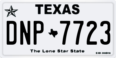 TX license plate DNP7723