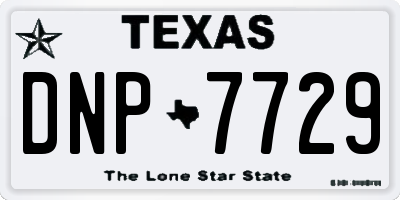 TX license plate DNP7729