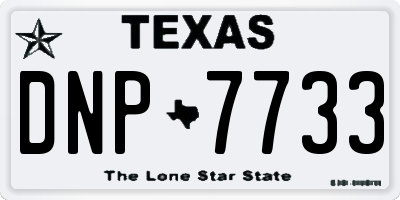 TX license plate DNP7733