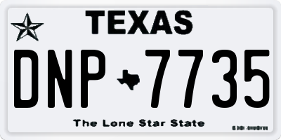 TX license plate DNP7735