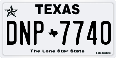 TX license plate DNP7740