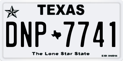 TX license plate DNP7741