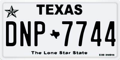 TX license plate DNP7744