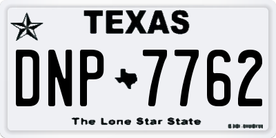 TX license plate DNP7762
