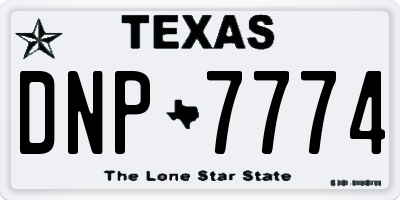 TX license plate DNP7774