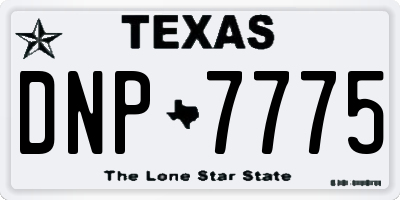 TX license plate DNP7775