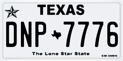 TX license plate DNP7776