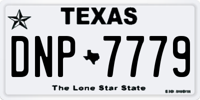 TX license plate DNP7779