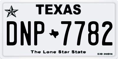 TX license plate DNP7782