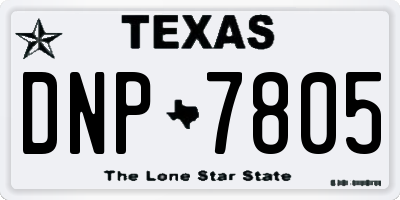 TX license plate DNP7805