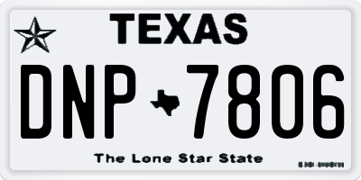 TX license plate DNP7806