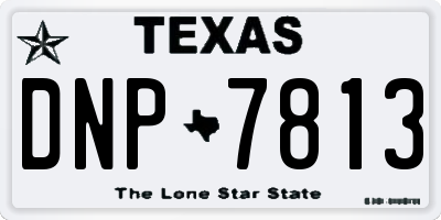 TX license plate DNP7813