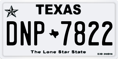 TX license plate DNP7822