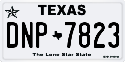 TX license plate DNP7823