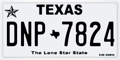 TX license plate DNP7824