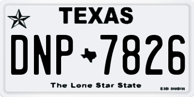TX license plate DNP7826