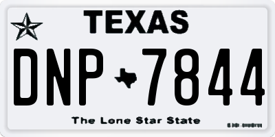TX license plate DNP7844