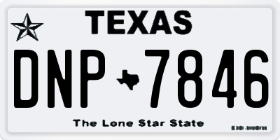 TX license plate DNP7846