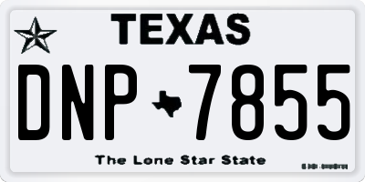 TX license plate DNP7855