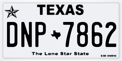 TX license plate DNP7862
