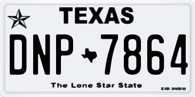 TX license plate DNP7864