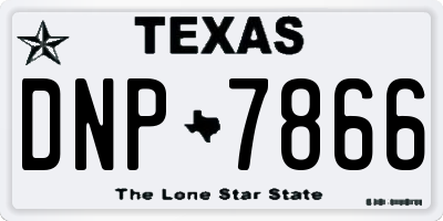TX license plate DNP7866