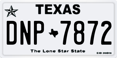 TX license plate DNP7872