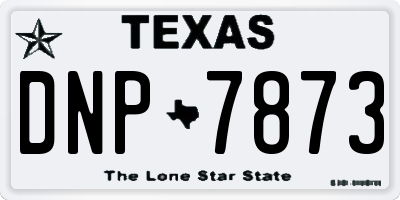 TX license plate DNP7873