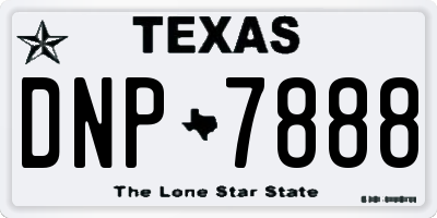 TX license plate DNP7888